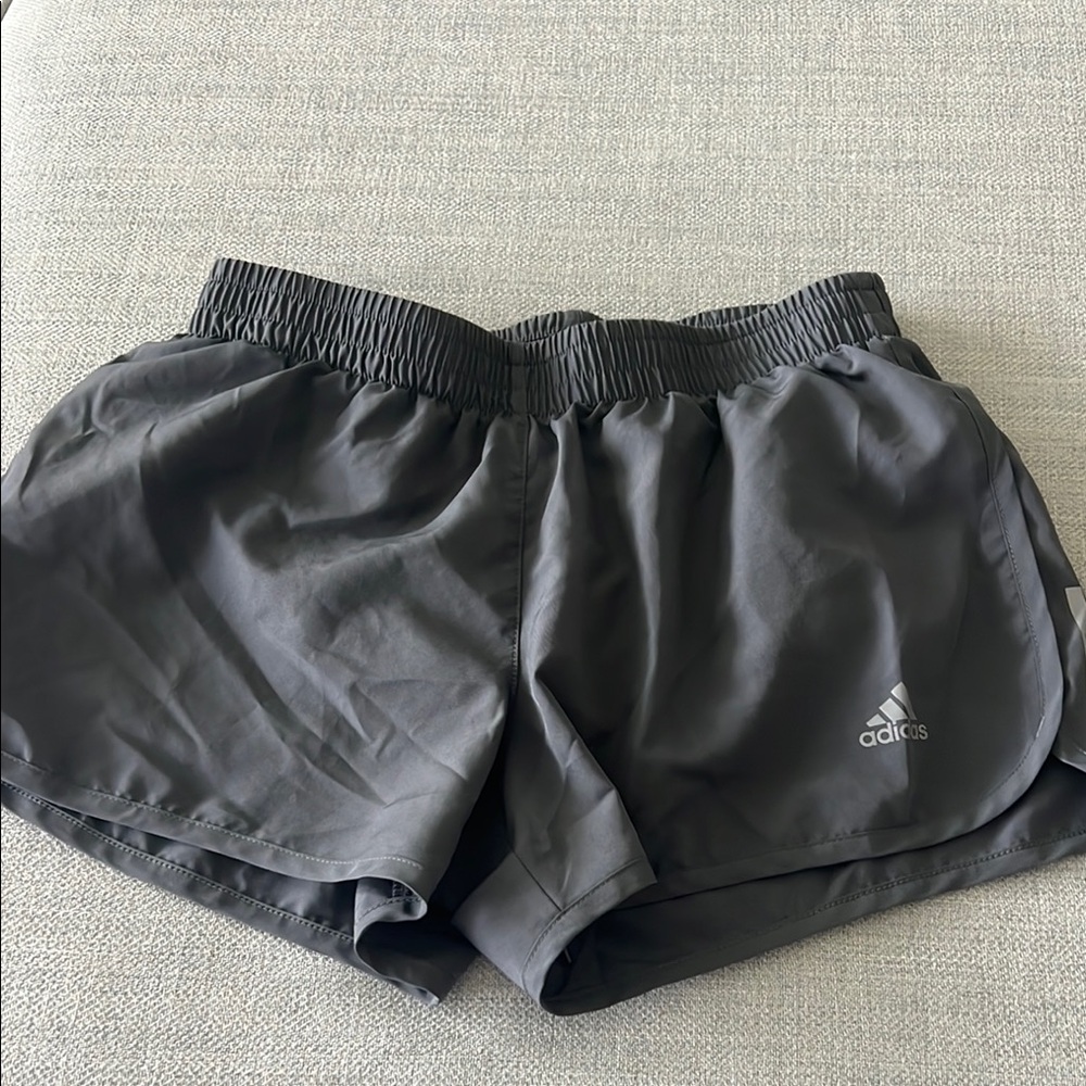Adidas Gray Athletic Shorts Moisture-Wicking Performance
